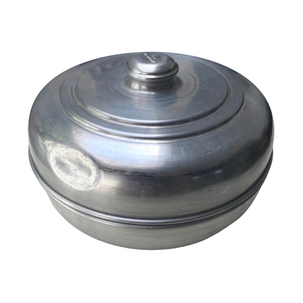 Vintage Tortilla Flatbread Warmer With Lid Aluminum For 7” Tortillas 🫓🌶️